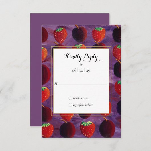 Rode vruchten Land RSVP (Voorkant / Achterkant)