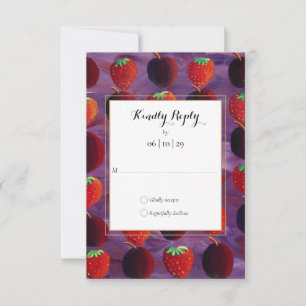 Rode Vruchten Land RSVP Kaartje