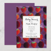 Rode Vruchten Landelijke Baby Shower / Strooifeest Kaart (Voorkant / Achterkant)