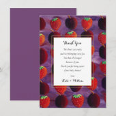 Rode Vruchten Landelijke Baby Shower / Strooipoëzi Bedankkaart (Voorkant / Achterkant)