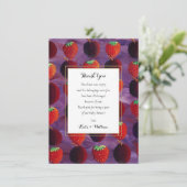 Rode Vruchten Landelijke Baby Shower / Strooipoëzi Bedankkaart (Staand voorkant)