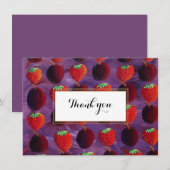 Rode Vruchten Landelijke Elegante Bedankt (Voorkant / Achterkant)