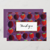 Rode Vruchten Landelijke Elegante Dankjewel Bedankkaart (Voorkant / Achterkant)