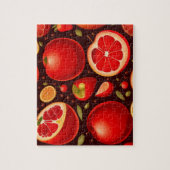 Rode Vruchten Patroon Legpuzzel (Verticaal)