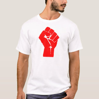 rode vuist t-shirt