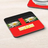 Rode vun-Onderzetters Bier Onderzetter (Linkerzijde)