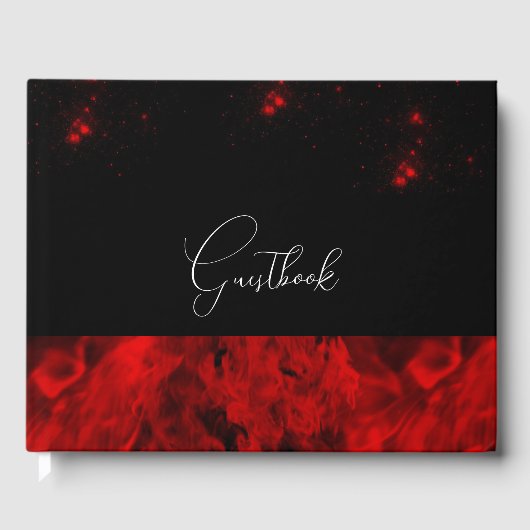 Rode Vuur Huwelijk Gastenboek (Voorkant)