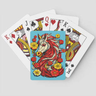 Rode Vuur Paard – Chinese Zodiak 2026 Pokerkaarten