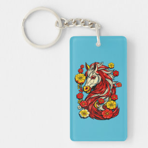 Rode Vuur Paard – Chinese Zodiak 2026 Sleutelhanger