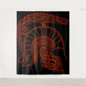 Rode Vuur Tapijt Wandkleed (Voorkant)