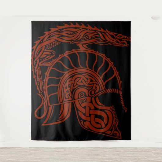 Rode Vuur Tapijt Wandkleed (Voorkant)