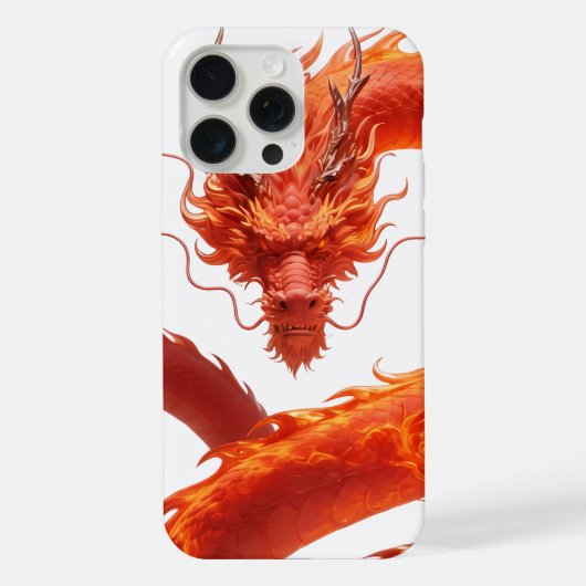 Rode Vuurdraak Kunst | Mythisch Vlam Draak Ontwerp iPhone Hoesje (Achterkant)