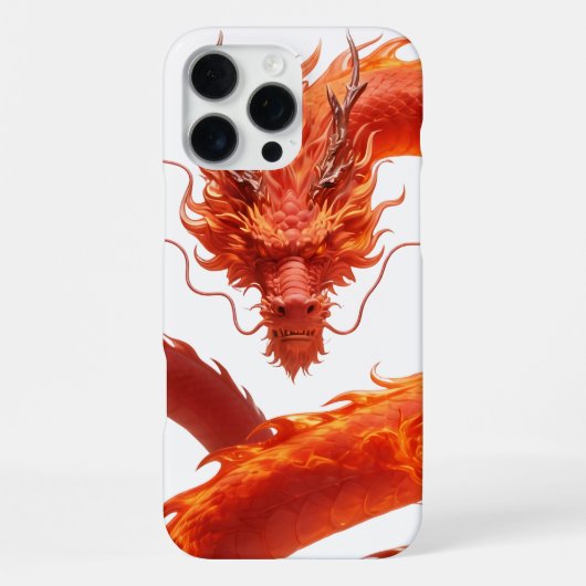 Rode Vuurdraak Kunst | Mythisch Vlam Draak Ontwerp iPhone Hoesje (Achterkant)