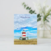 Rode Vuurtoren Faro Rosso Italië Ansichtkaart Briefkaart (Staand voorkant)