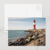 Rode vuurtoren in Warnemuende Briefkaart (Voorkant / Achterkant)