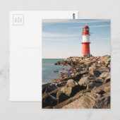 Rode vuurtoren in Warnemuende Briefkaart (Voorkant / Achterkant)