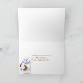 Rode vuurtoren kerst feestdagen kaart (Binnen)