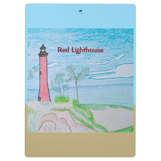 Rode vuurtoren klembord (Achterkant)