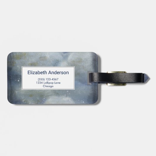 Rode vuurtoren met een achtergrond van Stormy Bagagelabel (Achterkant horizontaal)