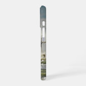 rode vuurtoren met gigantische golven iPhone 16 hoesje (Linkerkant)