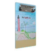 Rode vuurtoren mini klembord (Schuin)