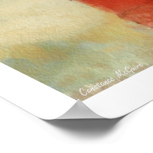 Rode vuurtoren Poster (Hoek)