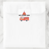 Rode Vuurtruck Verjaardag Plein Sticker (Tas)