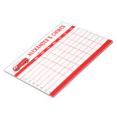 Rode vuurvlieger Kinder snijkaart Notitieblok (Schuin)