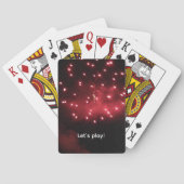 Rode vuurwerk, laten we spelen, aangepaste speelka pokerkaarten (Achterkant)