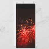 rode vuurwerk op 4 juli uitnodiging (Achterkant)