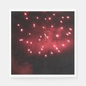 Rode Vuurwerk Papieren Servetten (Voorkant)
