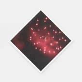 Rode Vuurwerk Papieren Servetten (Hoek)