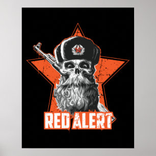 Rode waarschuwing poster