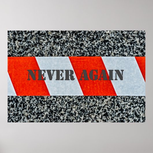 Rode waarschuwingslint - Nooit meer Poster (Voorkant)