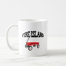 rode wagen FIRE ISLAND NEW YORK strand veerboot fa Koffiemok