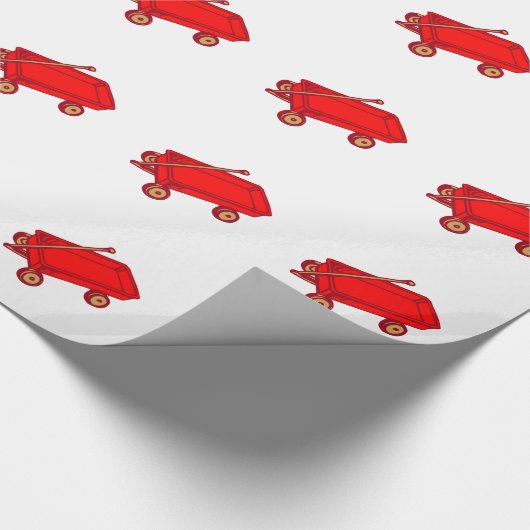 RODE WAGENS MET WRAPPAPIER CADEAUPAPIER (Hoek)