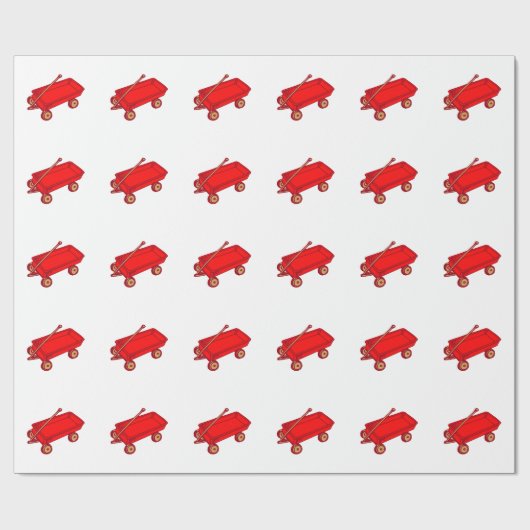 RODE WAGENS MET WRAPPAPIER CADEAUPAPIER (Vlak)