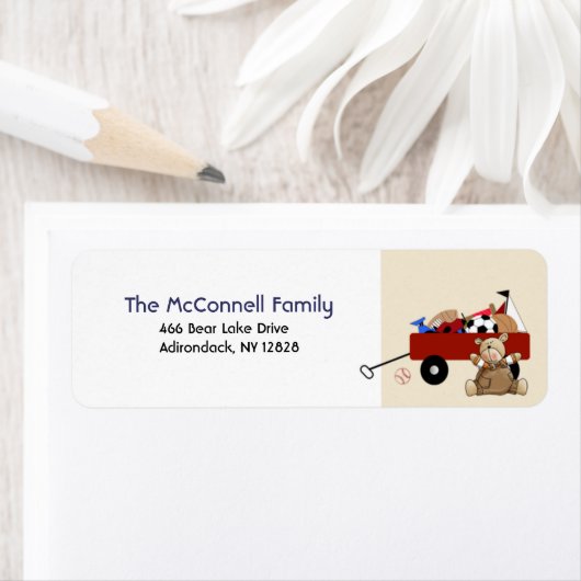 RODE WAGON PRINTABLE ADRESETIKETTEN ETIKET (Insitu)