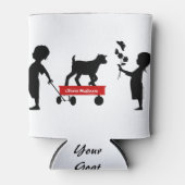 Rode Wagon Schattigee Geit en Kinder Tassen MaGoat Blikjeskoeler (Voorkant)