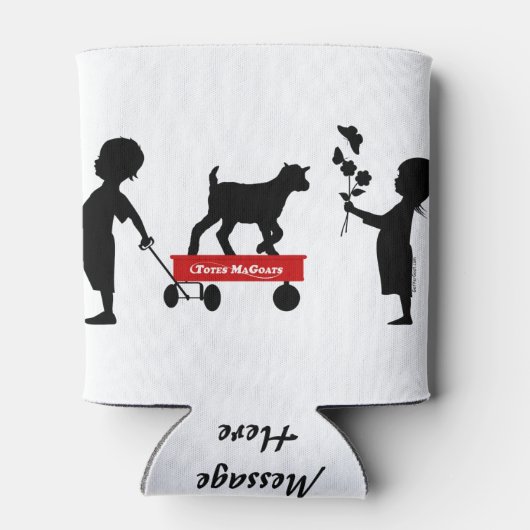 Rode Wagon Schattigee Geit en Kinder Tassen MaGoat Blikjeskoeler (Achterkant)