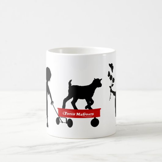 Rode Wagon Schattigee Geit en Kinder Tassen MaGoat Koffiemok (Center)