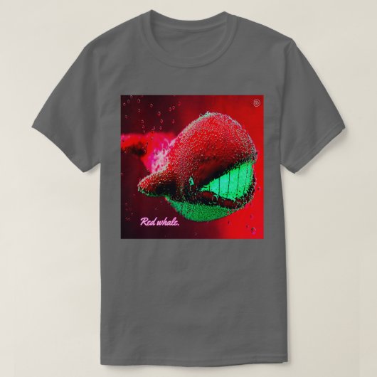 Rode walvis t-shirt (Design voorkant)
