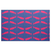 rode walvissen op blauw stof (Fat Quarter)