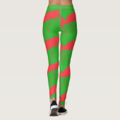 rode walvissen op groen leggings (Achterkant)