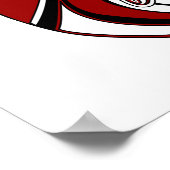 Rode walvistotem Canvas afdrukken Poster (Hoek)