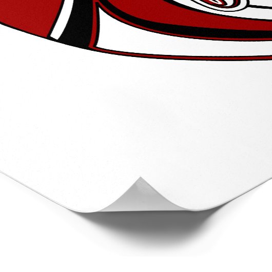 Rode walvistotem Canvas afdrukken Poster (Hoek)