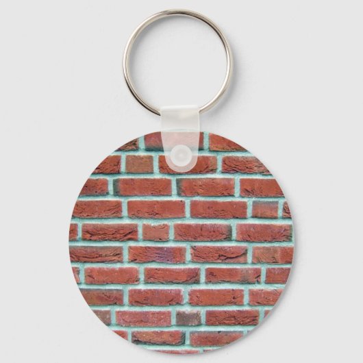 Rode wand met witte lijnpatroon sleutelhanger (Voorkant)