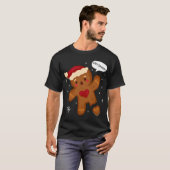 Rode wangen Oh Snap Gebroken Gingerbread Santa T-shirt (Voorkant volledig)
