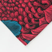 Rode waratabloemen fleece deken (Hoek)