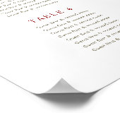 Rode waratah bloem foto's bruiloft 16 tafels poster (Hoek)